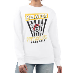 Pittsburgh Pirates Starter Women's Poster Print Team Fleece Pullover Sweatshirt - White - MLB Online