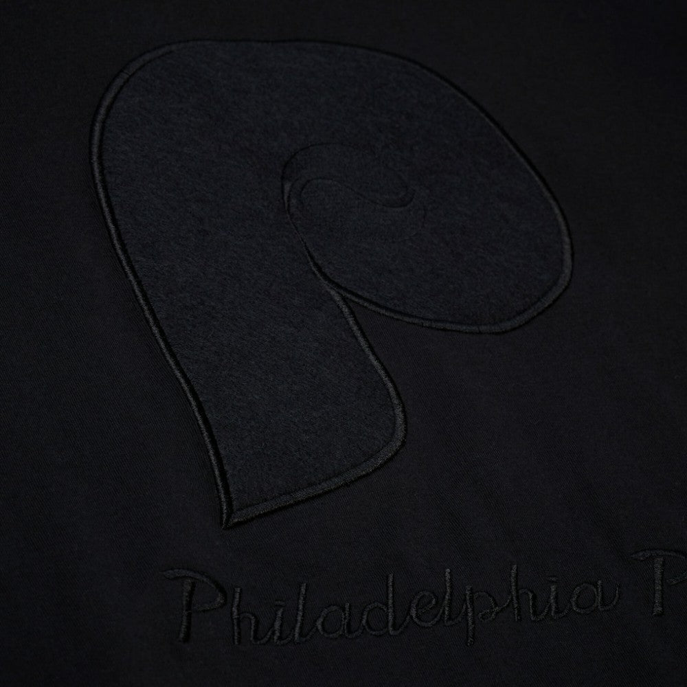 Philadelphia Phillies Mitchell & Ness Women's Cooperstown Collection Phantom Cropped T-Shirt - Black - Mitchell & Ness Online