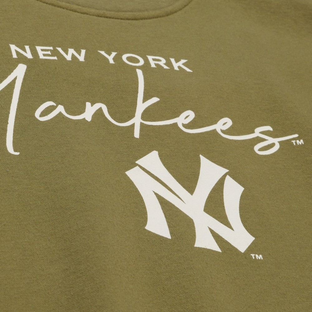 New York Yankees Mitchell & Ness Women's Cooperstown Collection Fleece Sweatshirt - Olive - Mitchell & Ness Sale