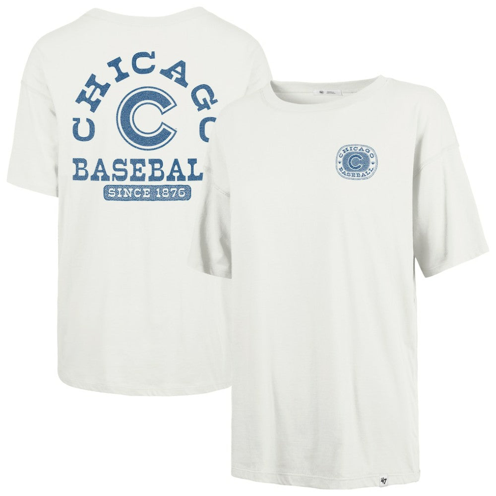 Chicago Cubs '47 Women's Back Canyon Sadie T-Shirt - Natural - 47 brand Sale