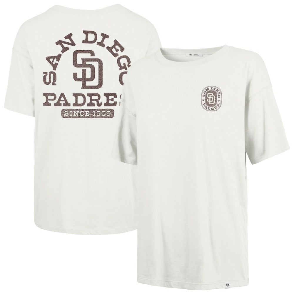 San Diego Padres '47 Women's Back Canyon Sadie T-Shirt - Natural - 47 brand Lifestyle