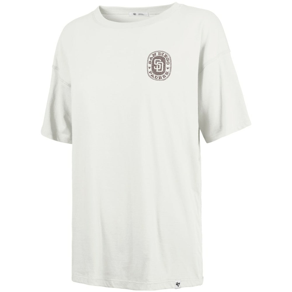 San Diego Padres '47 Women's Back Canyon Sadie T-Shirt - Natural - 47 brand Lifestyle
