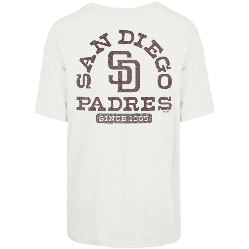 San Diego Padres '47 Women's Back Canyon Sadie T-Shirt - Natural - 47 brand Lifestyle