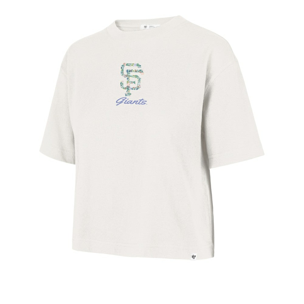 San Francisco Giants '47 Women's Full Bloom Cropped T-Shirt - Natural - 47 brand Online