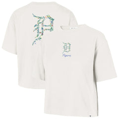 Detroit Tigers '47 Women's Full Bloom Cropped T-Shirt - Natural - 47 brand Online