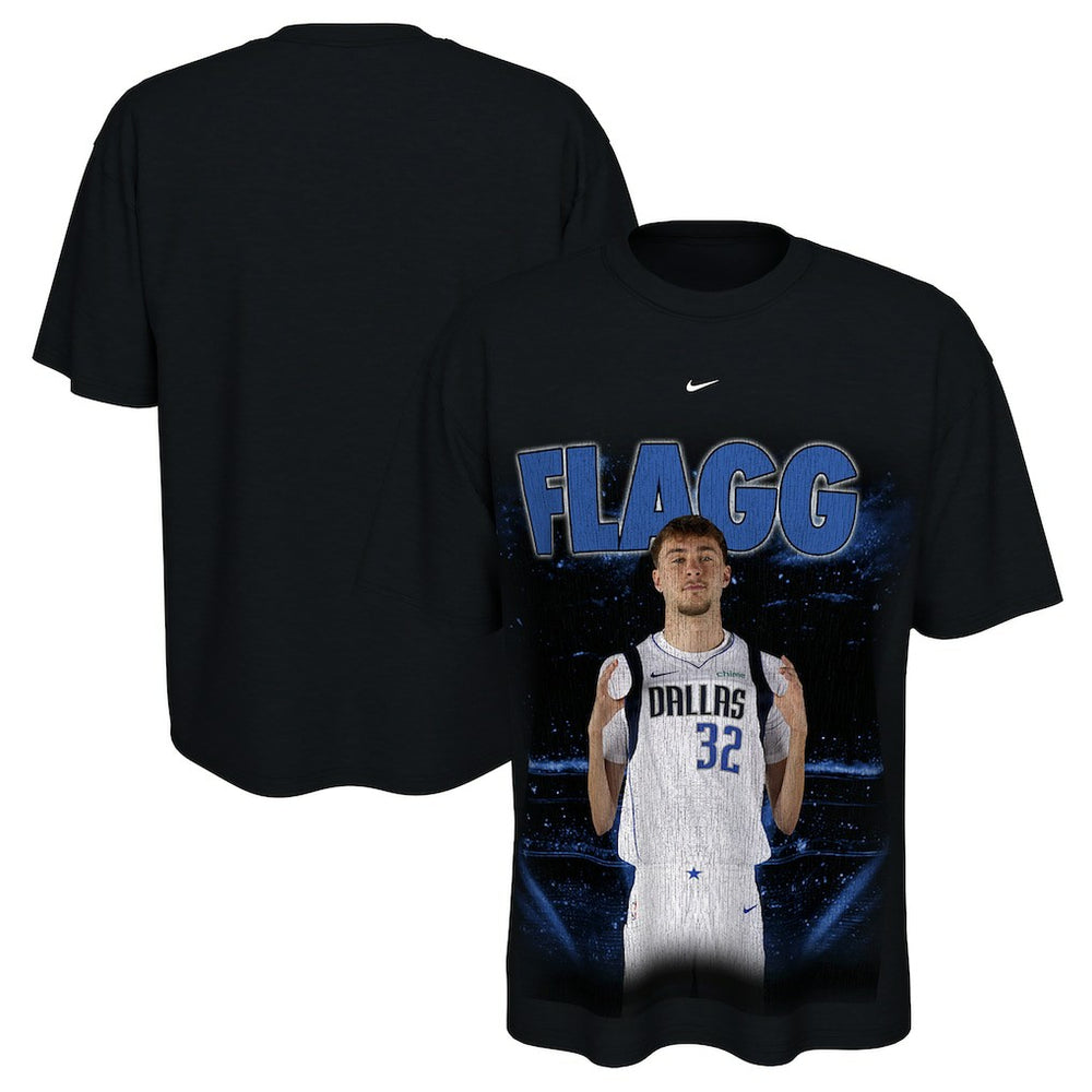 Cooper Flagg Dallas Mavericks Unisex New Faces x New Places T-Shirt for sale Black | Nike Lifestyle