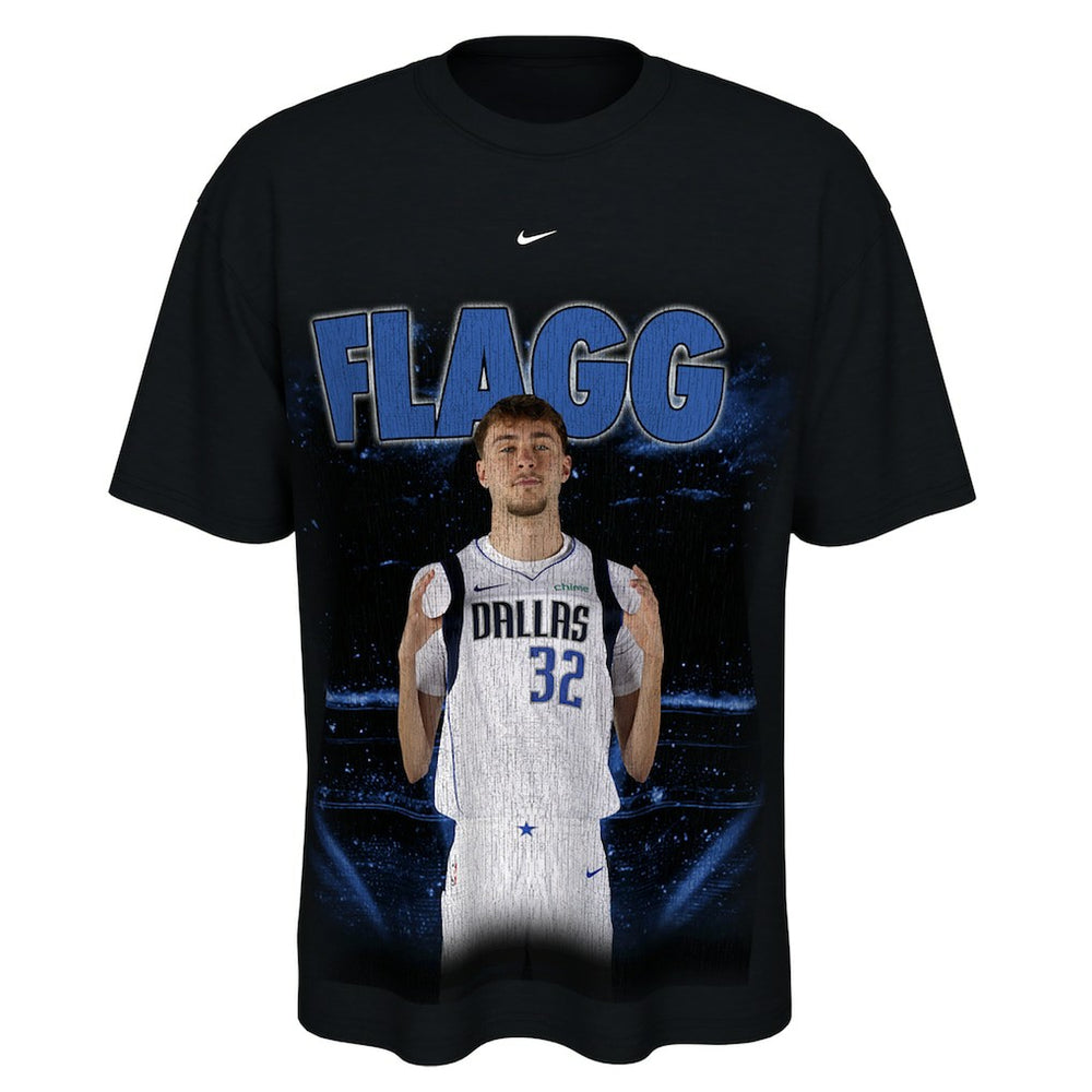Cooper Flagg Dallas Mavericks Unisex New Faces x New Places T-Shirt for sale Black | Nike Lifestyle
