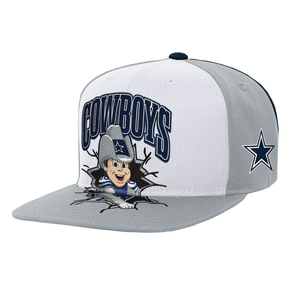 Mitchell & Ness Dallas Cowboys Youth Team Mascot Snapback Hat Gray
