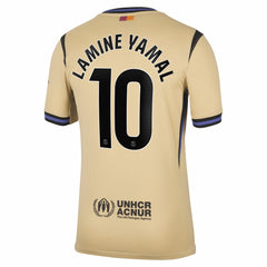 Lamine Yamal Barcelona 2025/26 Away Stadium Replica Jersey Gold - Nike outlet