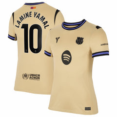 Lamine Yamal Barcelona Women's 2025/26 Away Stadium Replica Jersey Gold - Nike sale