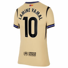 Lamine Yamal Barcelona Women's 2025/26 Away Stadium Replica Jersey Gold - Nike sale