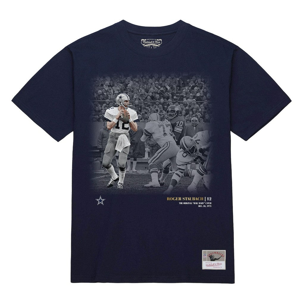 Mitchell & Ness Roger Staubach Dallas Cowboys Moments T-Shirt Navy