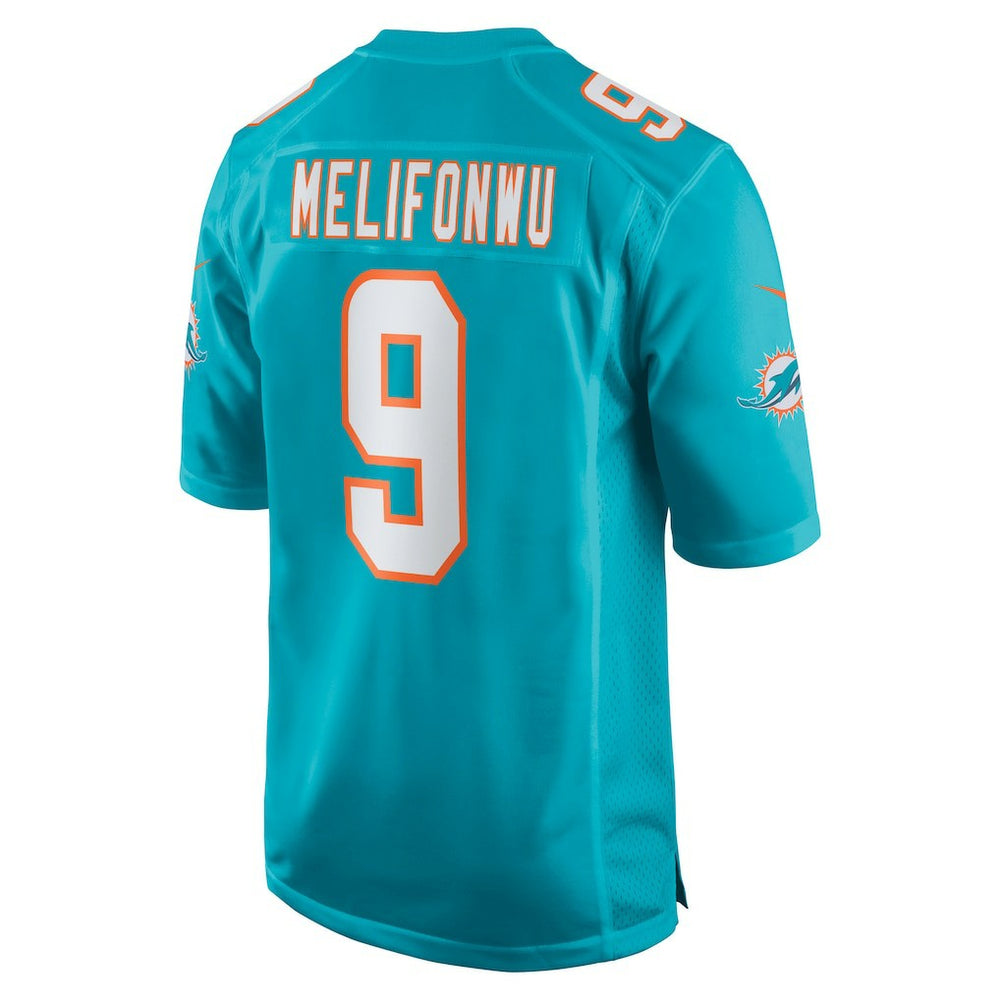 Nike Ifeatu Melifonwu Miami Dolphins Team Game Jersey Aqua