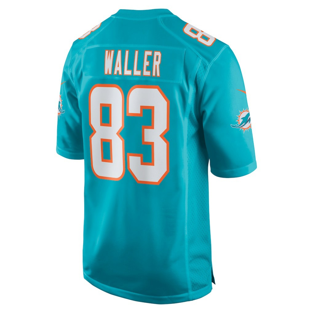 Nike Darren Waller Miami Dolphins Team Game Jersey Aqua