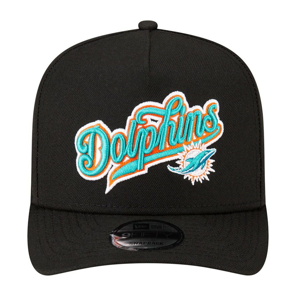 Miami Dolphins New Era Born x Raised A-Frame 9FIFTY Snapback Hat Black