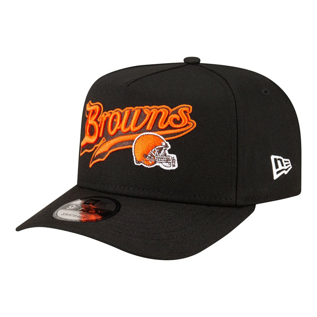 Cleveland Browns New Era Born x Raised A-Frame 9FIFTY Snapback Hat Black