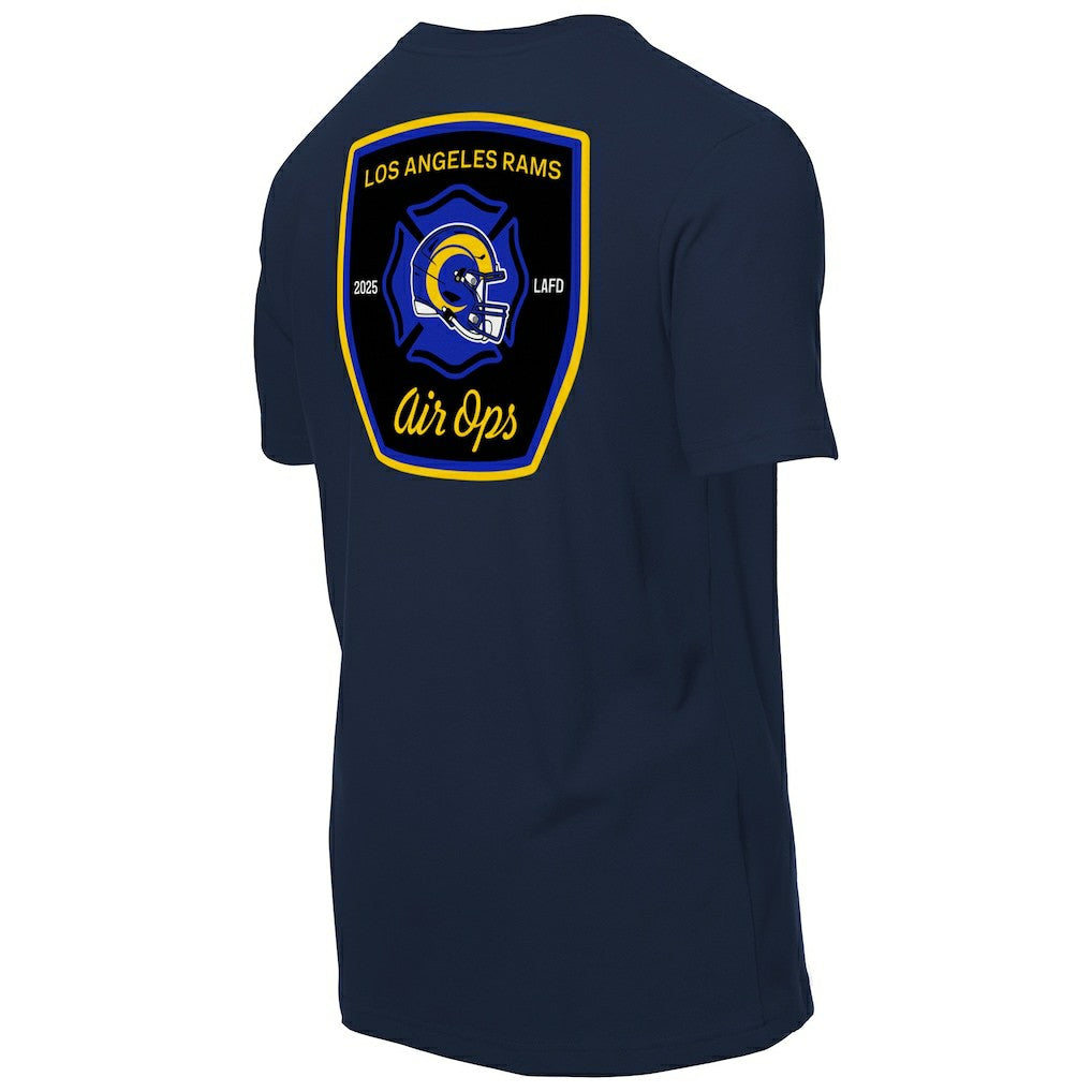 Los Angeles Rams x LAFD New Era Air Ops T-Shirt Navy