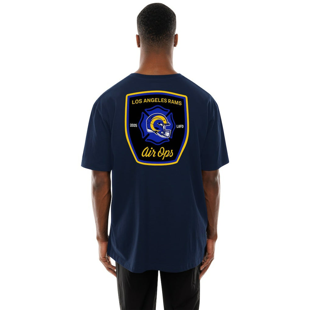 Los Angeles Rams x LAFD New Era Air Ops T-Shirt Navy
