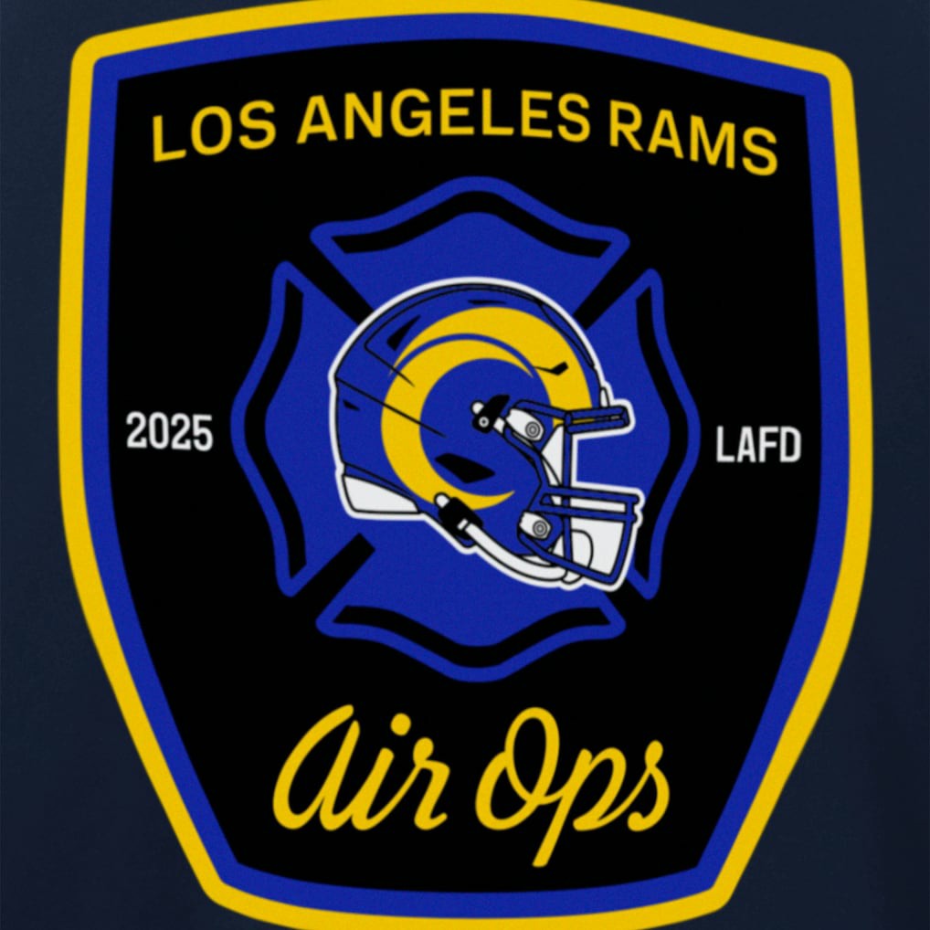 Los Angeles Rams x LAFD New Era Air Ops T-Shirt Navy