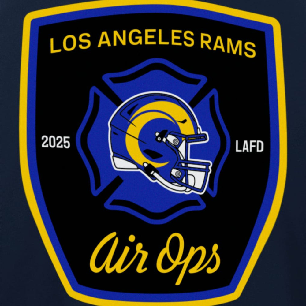 Los Angeles Rams x LAFD New Era Air Ops T-Shirt Navy