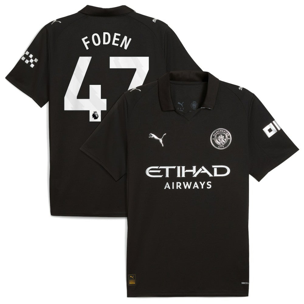 Phil Foden Manchester City 2025/26 Away Replica Player Jersey Black - Puma