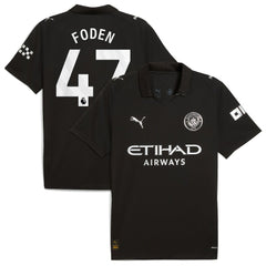 Phil Foden Manchester City 2025/26 Away Replica Player Jersey Black - Puma
