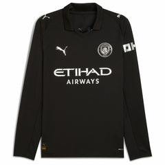 Phil Foden Manchester City Away 2025/26 Replica Long Sleeve Player Jersey Black - Puma outlet