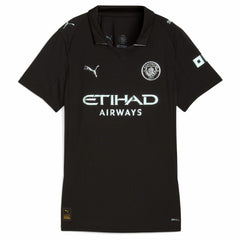 Erling Haaland Manchester City Women's 2025/26 Away Replica Player Jersey Black - Puma