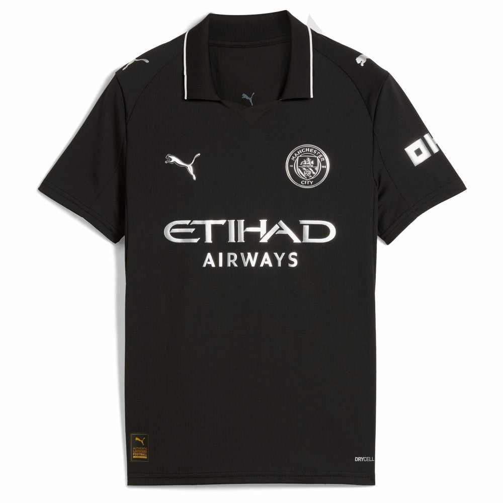 Erling Haaland Manchester City Youth 2025/26 Away Replica Player Jersey Black - Puma