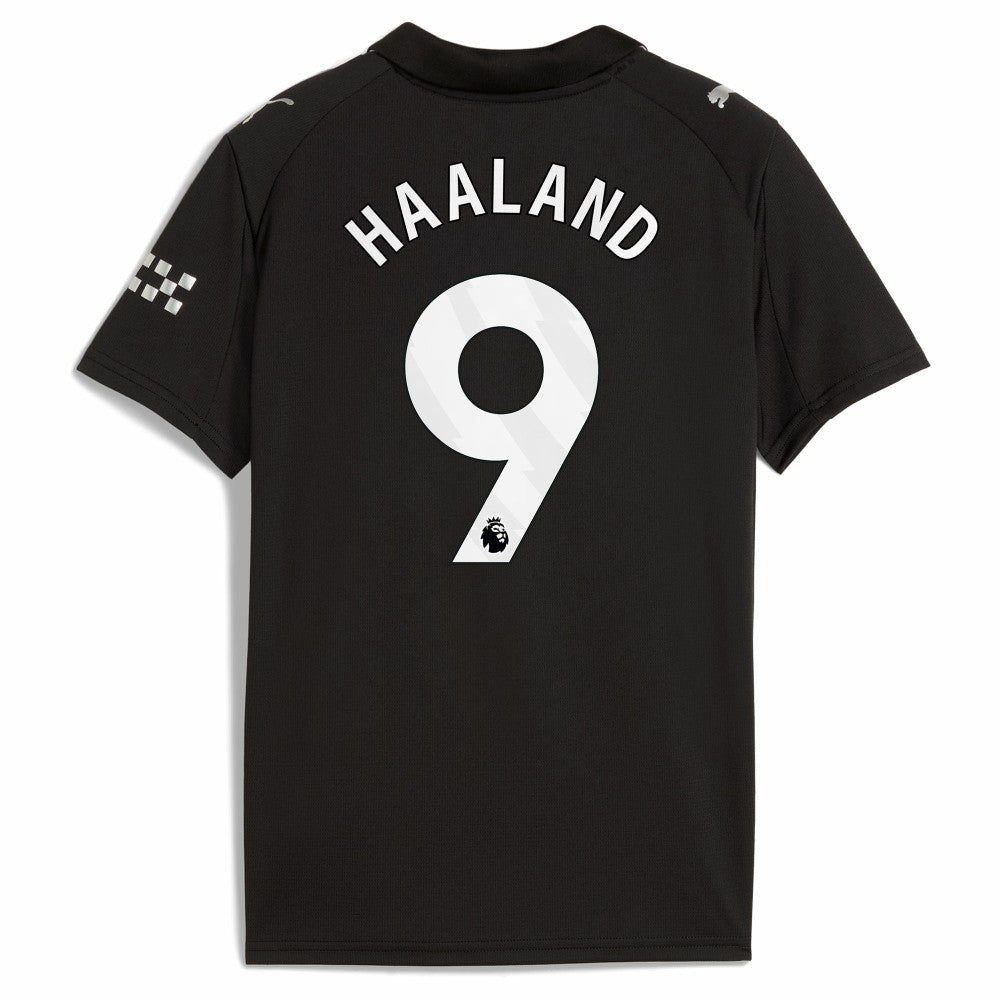 Erling Haaland Manchester City Youth 2025/26 Away Replica Player Jersey Black - Puma