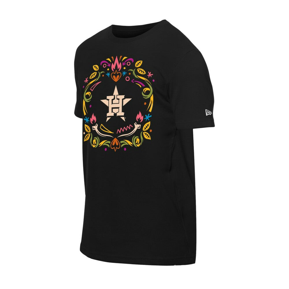 Houston Astros New Era Día de los Muertos T-Shirt - Black - New Era Online