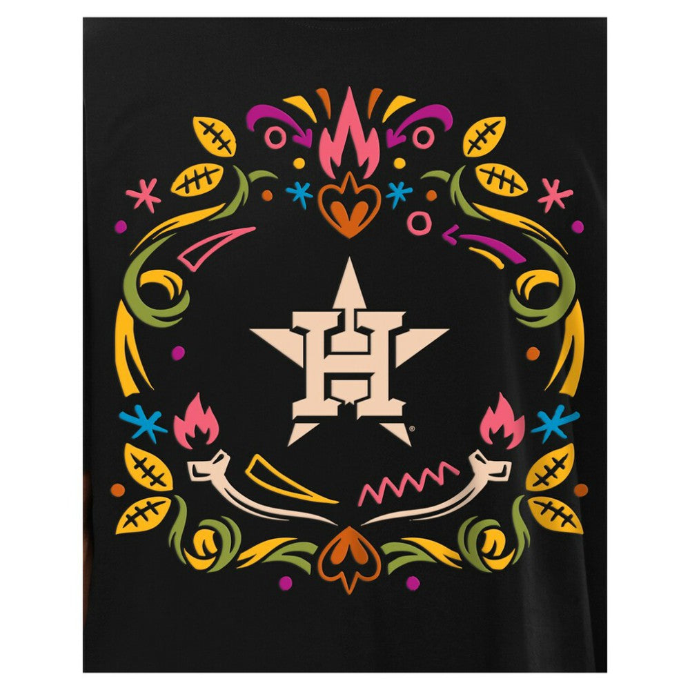 Houston Astros New Era Día de los Muertos T-Shirt - Black - New Era Online