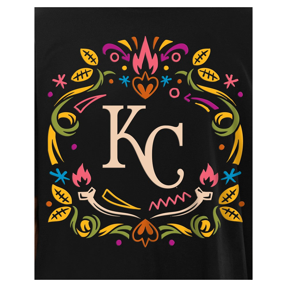 Kansas City Royals New Era Día de los Muertos T-Shirt - Black - New Era on Sale