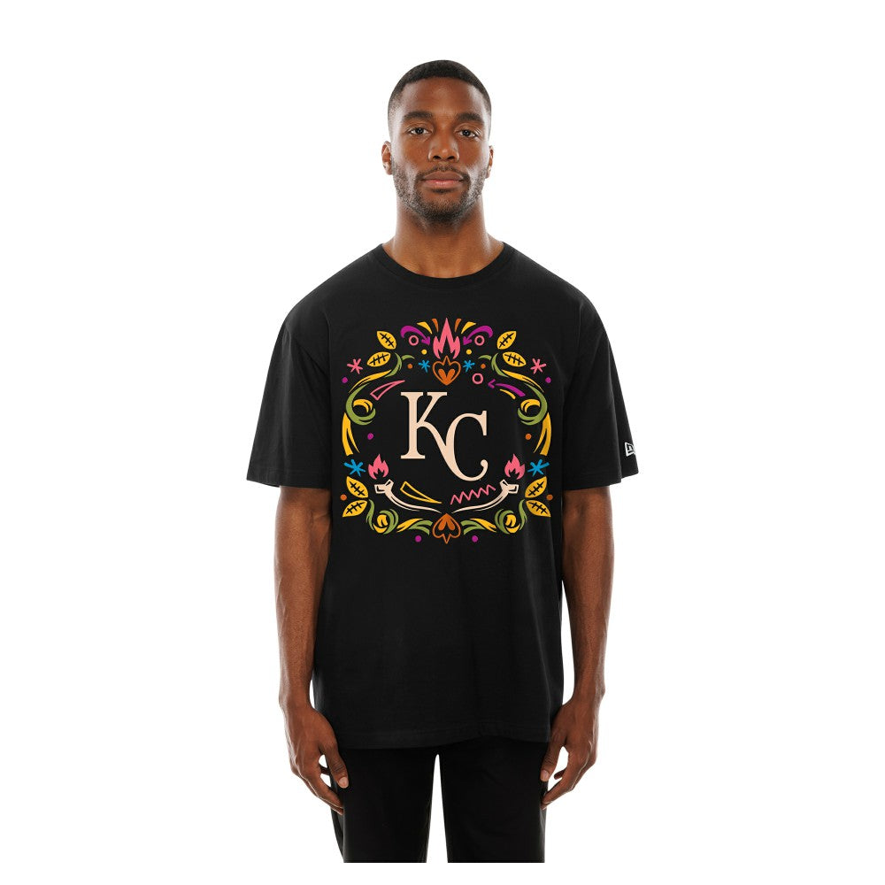 Kansas City Royals New Era Día de los Muertos T-Shirt - Black - New Era on Sale