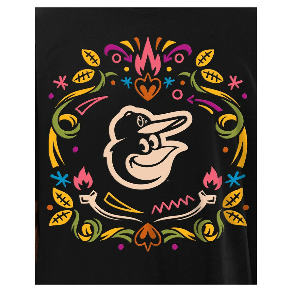 Baltimore Orioles New Era Día de los Muertos T-Shirt - Black - New Era Sale