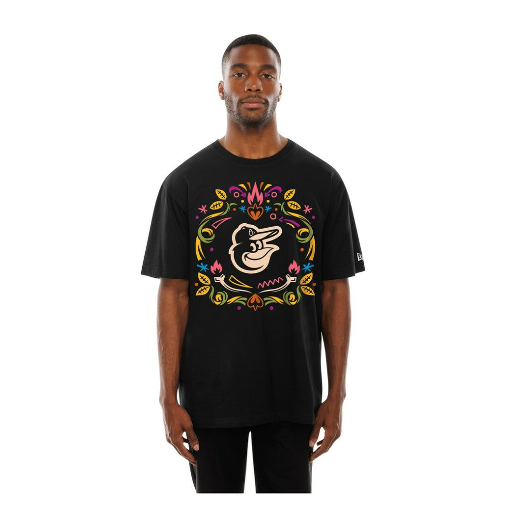Baltimore Orioles New Era Día de los Muertos T-Shirt - Black - New Era Sale