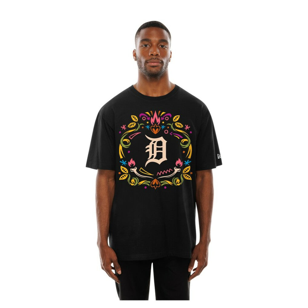 Detroit Tigers New Era Día de los Muertos T-Shirt - Black - New Era Lifestyle