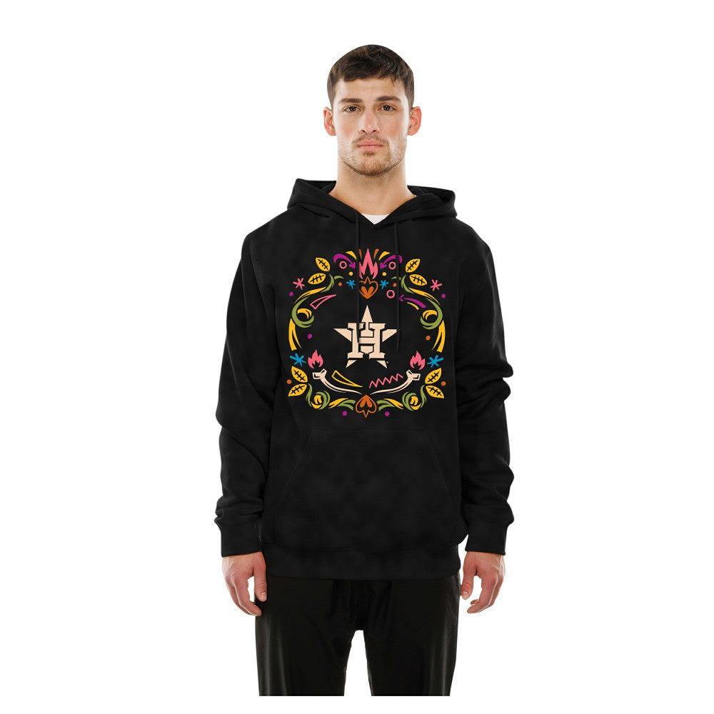 Houston Astros New Era Día de los Muertos Brushed Fleece Hoodie - Black - New Era on Sale