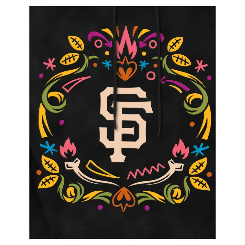San Francisco Giants New Era Día de los Muertos Brushed Fleece Hoodie - Black - New Era Sale