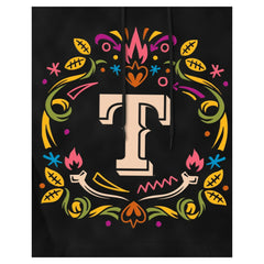 Texas Rangers New Era Día de los Muertos Brushed Fleece Hoodie - Black - New Era Lifestyle