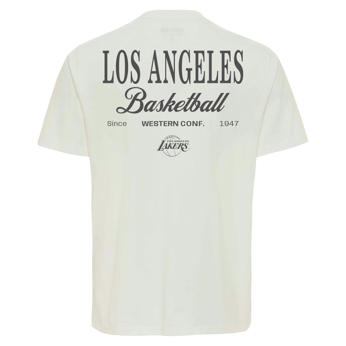 Los Angeles Lakers Sportiqe Unisex Athletic Club Collection Duke Relaxed Fit Premium T-Shirt Cream
