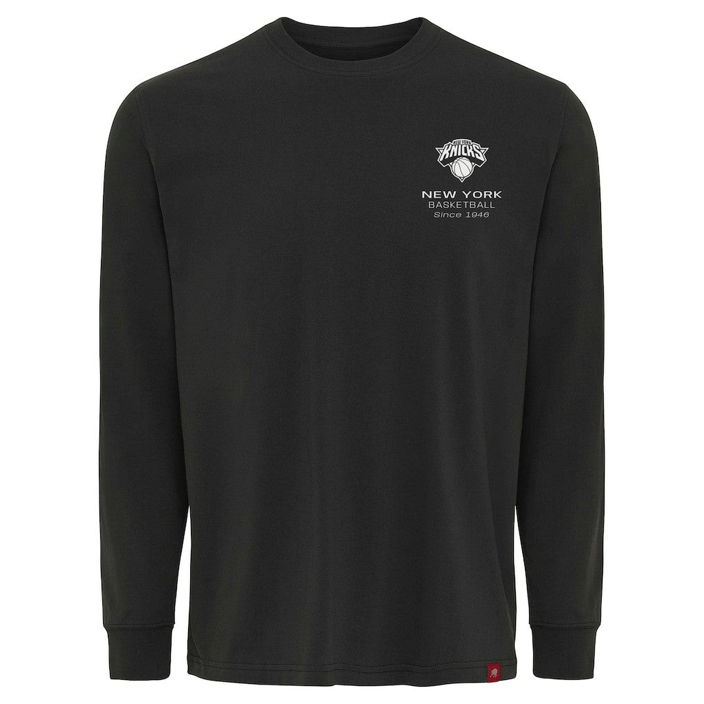 New York Knicks Sportiqe Unisex Athletic Club Collection Sherwood Relaxed Fit Premium Long-Sleeve T-Shirt Anthracite