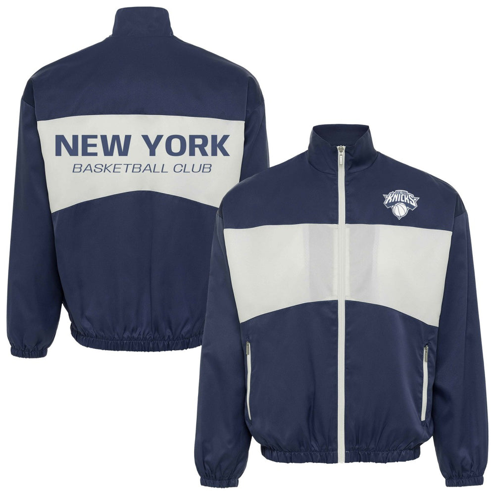 New York Knicks Sportiqe Unisex Athletic Club Collection Senna Premium Lightweight Full-Zip Jacket Blue