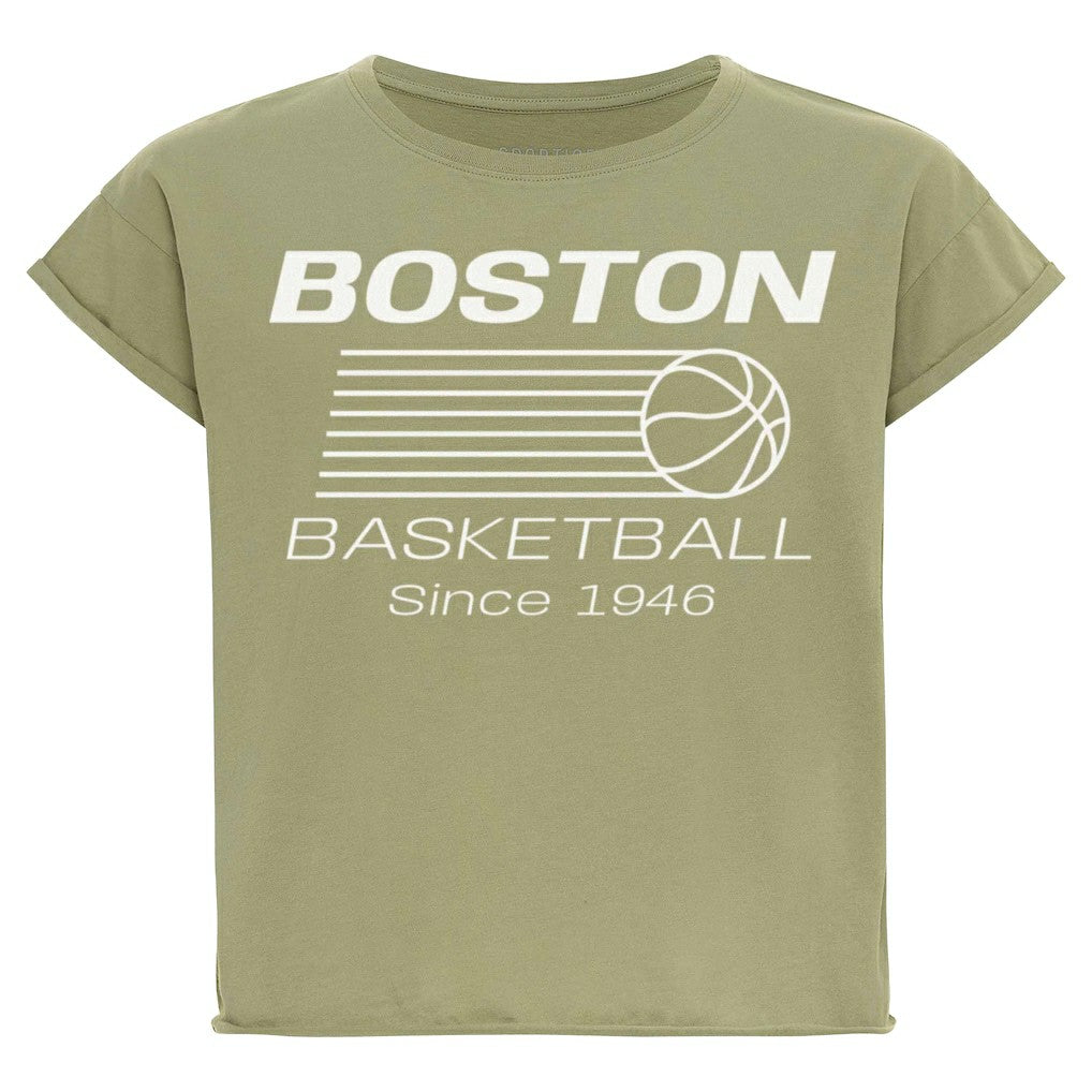 Boston Celtics Sportiqe Women's Athletic Club Collection Alana Premium Cropped T-Shirt Kelly Green