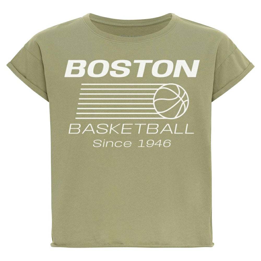 Boston Celtics Sportiqe Women's Athletic Club Collection Alana Premium Cropped T-Shirt Kelly Green