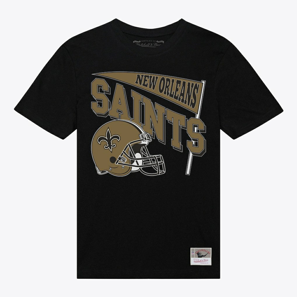 Mitchell & Ness New Orleans Saints Women's Team Dynamic Boyfriend T-Shirt Black