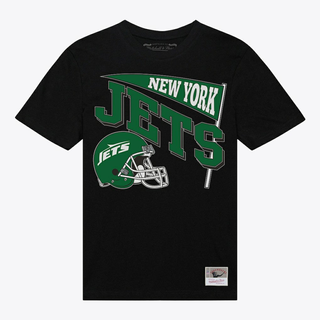 Mitchell & Ness New York Jets Women's Team Dynamic Boyfriend T-Shirt Black