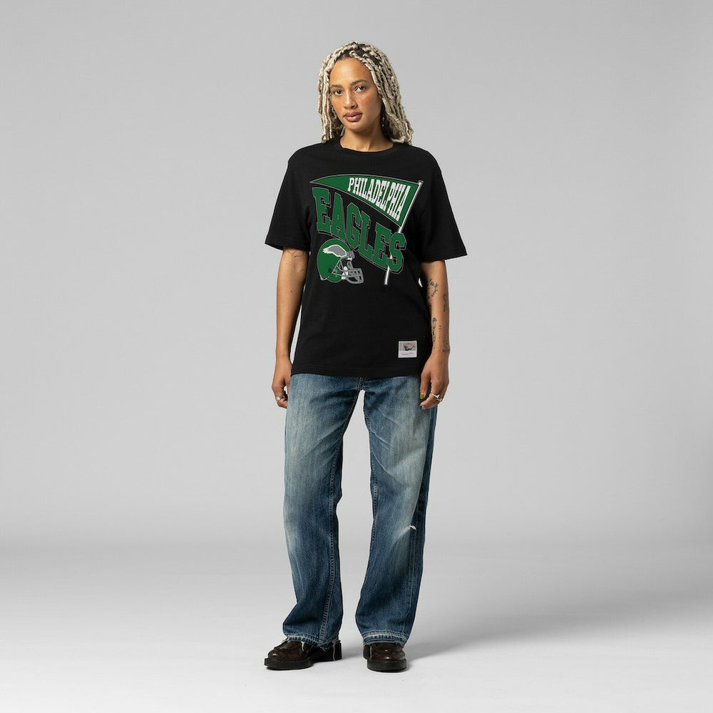 Mitchell & Ness Philadelphia Eagles Women's Team Dynamic Boyfriend T-Shirt Black