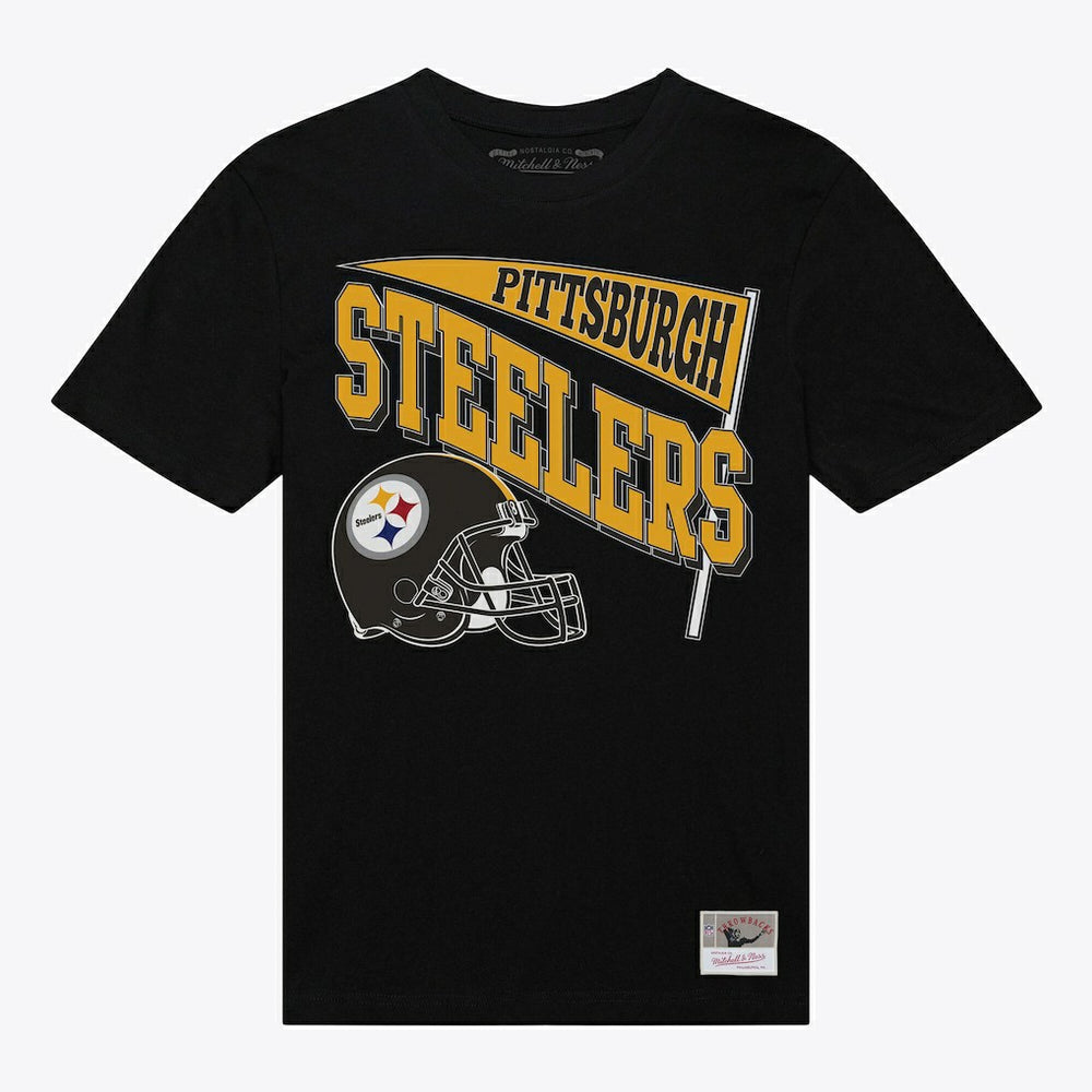 Mitchell & Ness Pittsburgh Steelers Women's Team Dynamic Boyfriend T-Shirt Black
