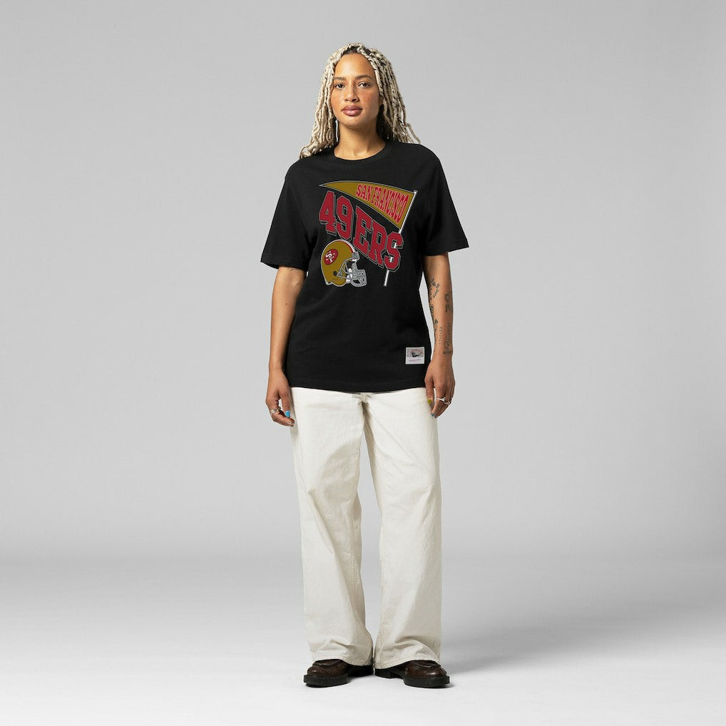 Mitchell & Ness San Francisco 49ers Women's Team Dynamic Boyfriend T-Shirt Black